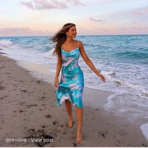 Lovers + Friends Blue and Pink Dress